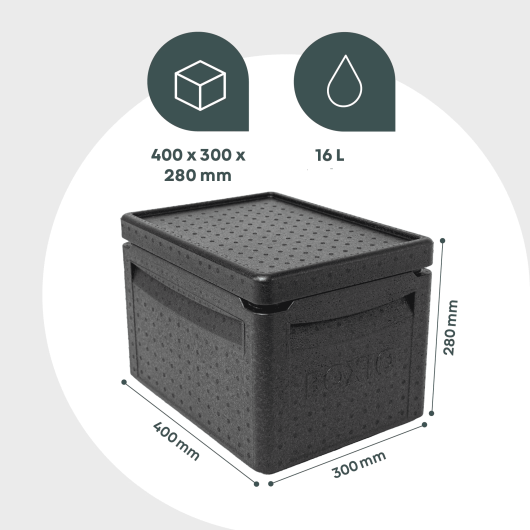 Glacière passive 16 L Cool de BOXIO - Glacière passive de camping pour van aménagé - glacière Eurobox