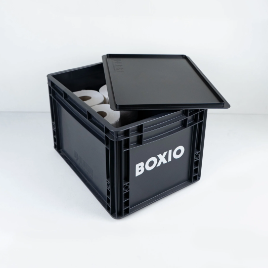 Boîte de rangement Eurobox Solo de BOXIO - Rangement vaisselle, ustensiles et accessoires WC - box empilable