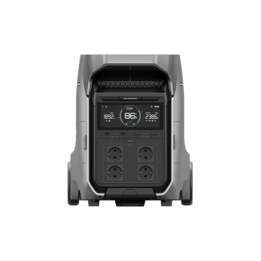 ECOFLOW Delta PRO 3 - Batterie nomade LiFePO4 4096 Wh pour fourgon, camping, bivouac et site isolé face avant