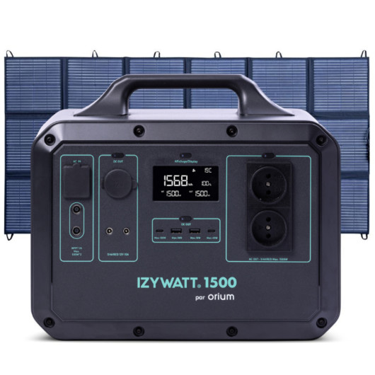 ORIUM Pack IZYWATT 1500 + Panneau solaire pliant 400W