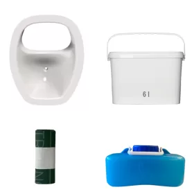 Kit de fabrication DIY toilettes sèches nomades de TRELINO - WC nomades pour van aménagé et camping - blanc ovale