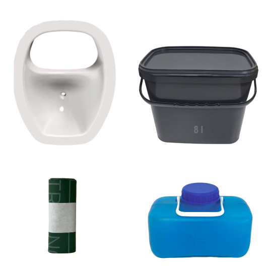 Kit de fabrication DIY toilettes sèches nomades de TRELINO - WC nomades pour van aménagé et camping - blanc ovale