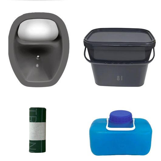 Kit de fabrication DIY toilettes sèches nomades de TRELINO - WC nomades pour van aménagé et camping - anthracite ovale