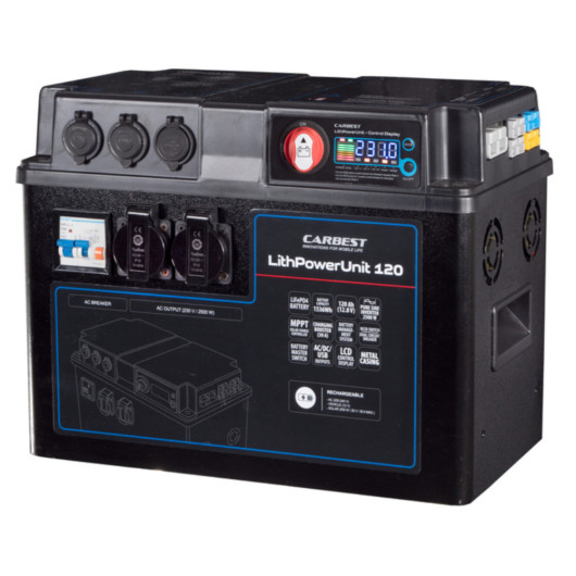 Batterie nomade CARBEST LithPowerUnit 120 1536 Wh - Générateur solaire pour van, fourgon, camping-car, bateau
