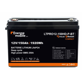 LTPRO12-150HD-P-BT ENERGIE MOBILE batterie lithium compacte et polar pour bateau et véhicule aménagé