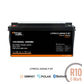 Batterie lithium compacte 200A 12V Polar de chez ENERGIE MOBILE, utilisation par grand froid, recharge -30°C - garantie 5 ans