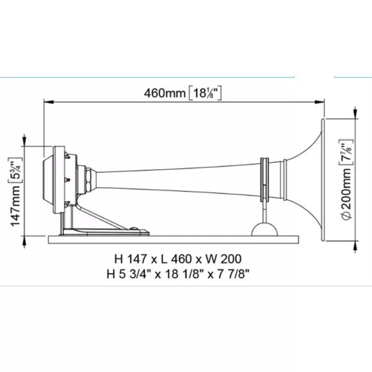 Avertisseur electrique PW2 MARCO - Avertisseur - Dimensions