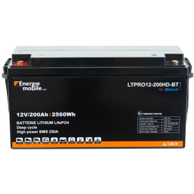 LTPRO12-200 Ah HD-BT batterie lithium haute capacité 200 Ah pour bateau et véhicule aménagé