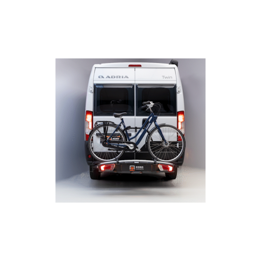 MEMO Bras pivotant Van-Swing Ford Transit - porte vélo et attelage pour van aménagé - plié contre l'attelage