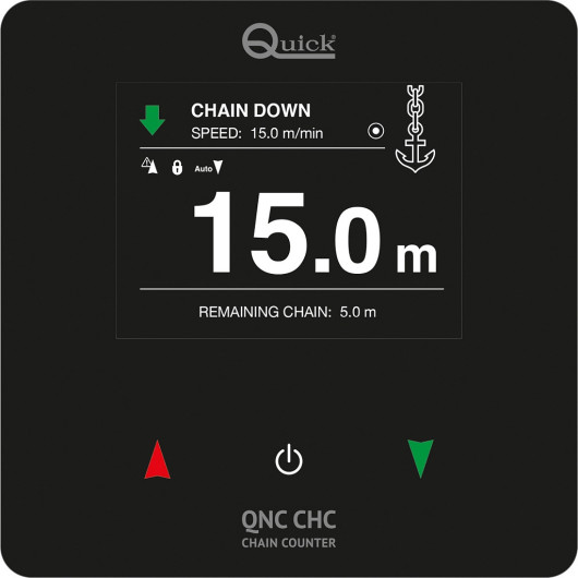 Tableau compteur de chaine QNC CHC 12/24V QUICK - Commande & relais - Ecran descente