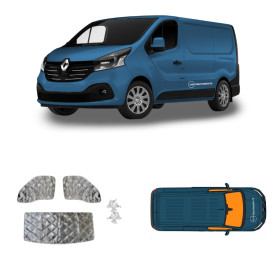 Kit rideaux isolants pour Renault Trafic 3 de NRF - Rideaux thermiques van aménagé