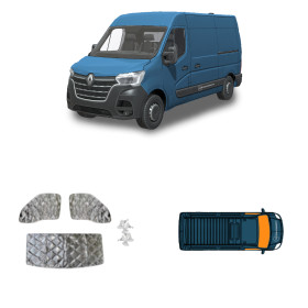 Kit rideaux isolants pour Renault Master III de NRF - Rideaux thermiques van aménagé