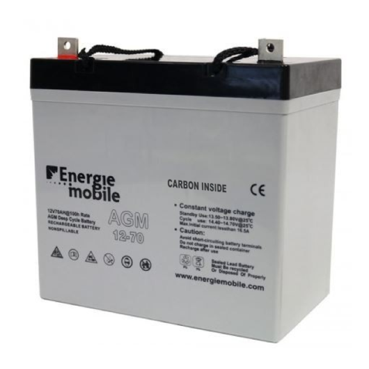 EM Batterie AGM plomb carbone 70Ah