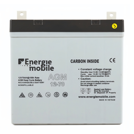 EM Batterie AGM plomb carbone 70Ah