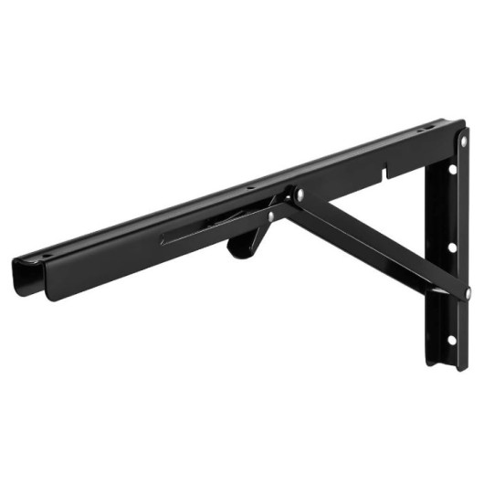 Console pliante 400 mm DECMO - équerre rabattable pour table de fourgon, bateau & camping-car