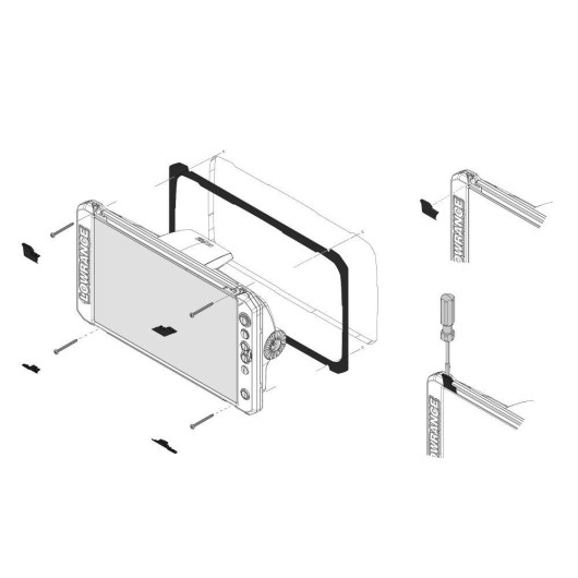 Schéma Kit d'encastrement pour Sondeur/GPS Elite FS LOWRANCE - Accessoire & capteur Combiné & Ecran multifonction