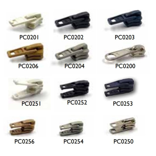 Curseur double 9 mm chaine de 10 mm YKK - Mercerie & rideau - Couleurs diverses