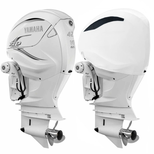 Housse ventilée blanche pour capot moteur hors-bord Yamaha Oceansouth  - 425 XTO