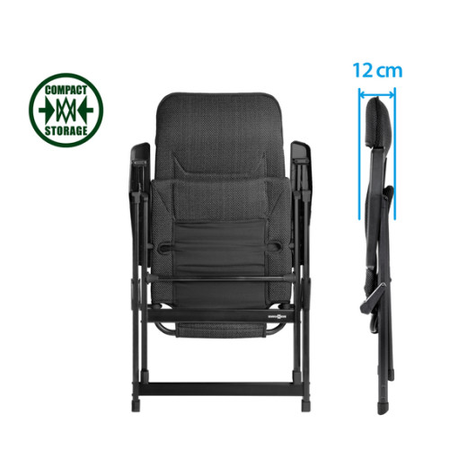 Fauteuil de camping Rebel Pro - Mobilier de plein air pour camping-car et fourgon aménagé - pliable