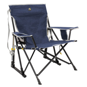 Chaise pliante Kickback Rocker - Mobilier de plein air pour camping-car et fourgon aménagé - bleu