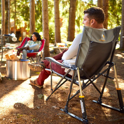 Chaise à bascule Roadtrip Rocker - Mobilier de plein air pour fourgon aménagé et camping-car - forêt