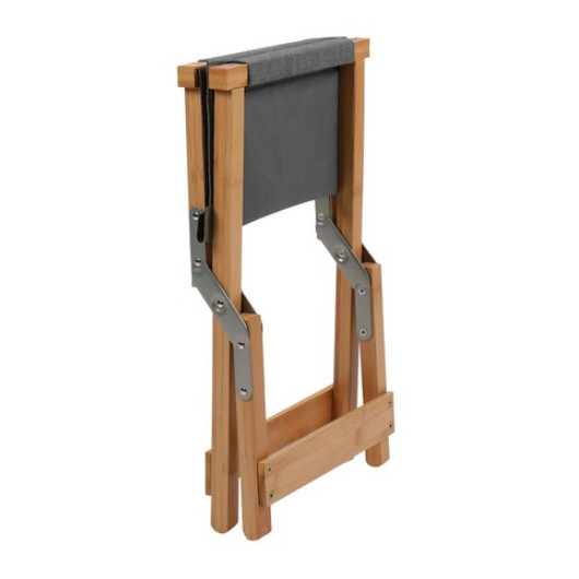 Tabouret repose-pieds bambou HT | siège de camping pour vanlife structure bois | repliable