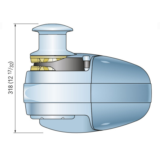 Hector 12 V 1000 W QUICK - Guindeau électrique - Dimensions