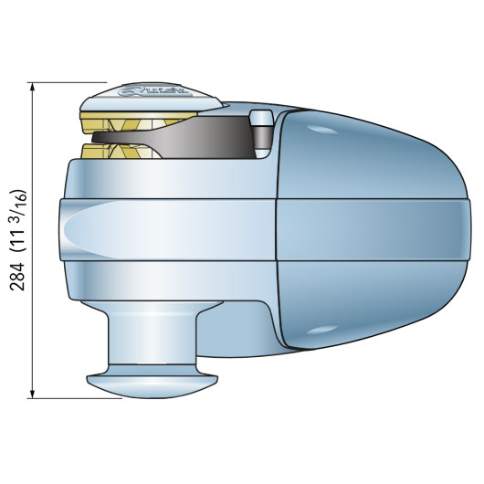 Hector 12 V 1000 W QUICK - Guindeau électrique - dimensions avec poupée