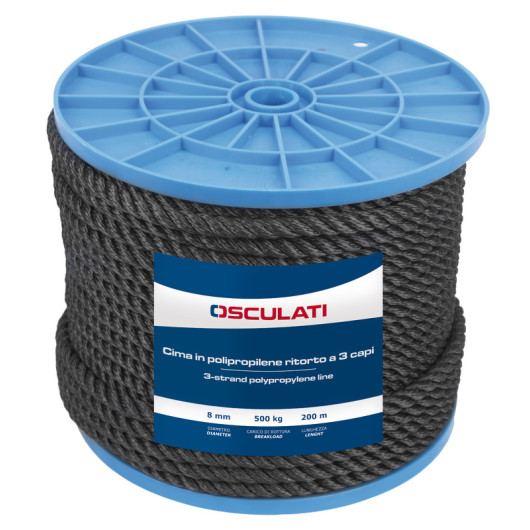 Cordage 3 torons noir- Cordage et bout d'amarrage - conditionnement