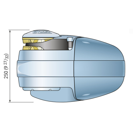 Hector 12 V 1500 W QUICK - Guindeau électrique - Sans Barbotin Dimensions