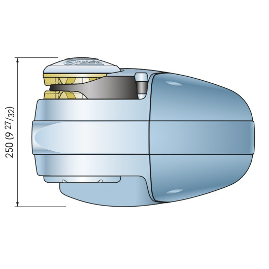 Hector 24 V 1500 W QUICK - Guindeau électrique - Dimensions sans poupée
