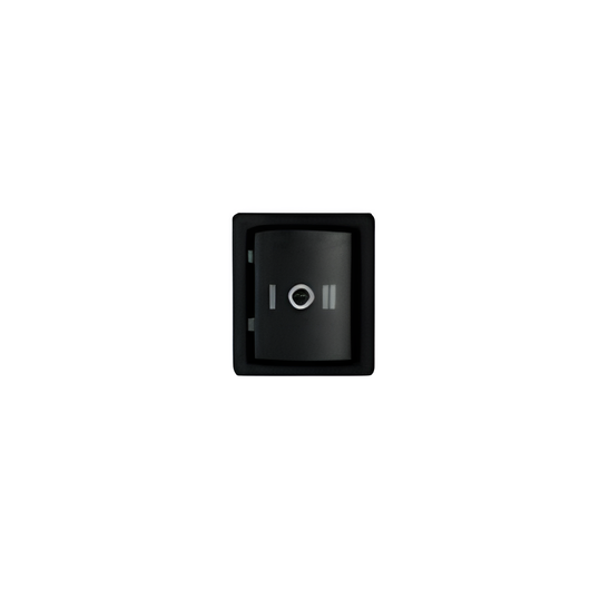 Inverseur de polarité - Interrupteur 12 V lilie pour vanne motorisée - couleur noir vu du dessus.