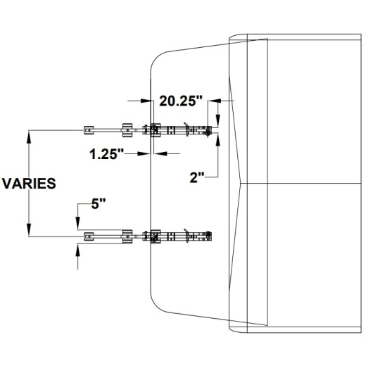 Grue et support pour annexe Versachock | Accessoires pour annexe bateau | Dimensions