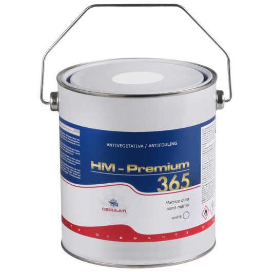 Antifouling matrice dure haute performance HM Premium 365 Osculati 2,5 L | Blanc