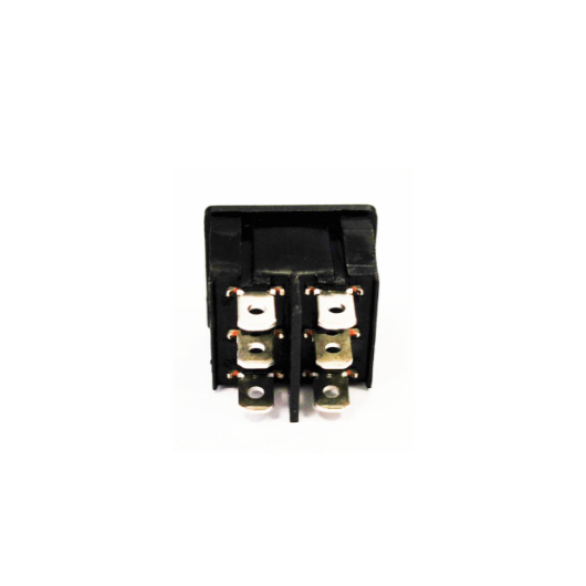 Inverseur de polarité - Interrupteur 12 V lilie pour vanne motorisée - couleur noir vu du dessous