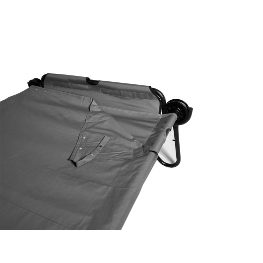 Drap housse L/XL - Accessoire pour lit de camp d'appoint - gris