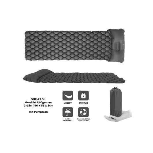 Surmatelas gonflable L - Accessoire de lit de camp - dimensions