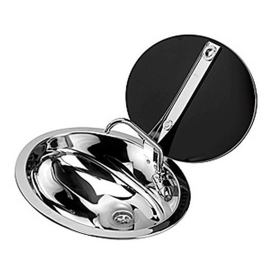 CAN Evier ovale inox avec couvercle