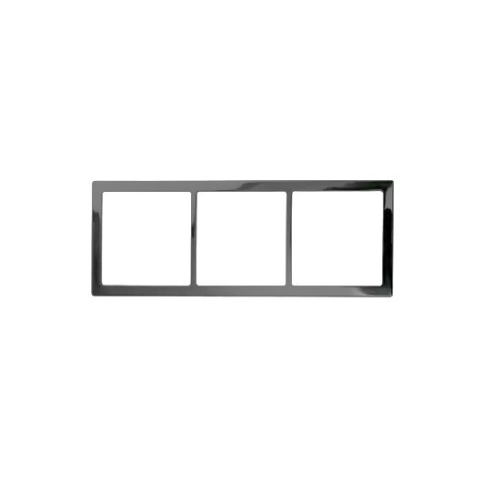 Encadrement triple INPROJAL pour installation des interrupteurs 12V à bord de votre fourgon aménagé ou bateau - gris