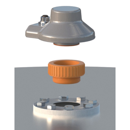 Adaptateur Gobius C pour réservoir métallique Gobius | contrôle niveau d'eau réservoir en bateau | installation sur bride