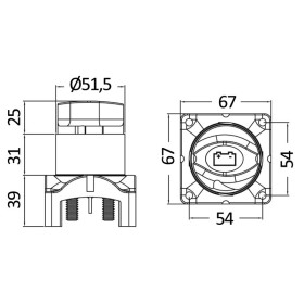 Coupe-batterie avec commande à distance Osculati | coupe-circuit 12/24 V 455A de bateau et van aménagé