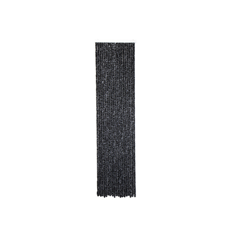 Rideau Chenille Pour Porte De Camping-car - Blanc/Gris 185x56 Cm - Polypropylène Résistant, Facile à Installer - 13
