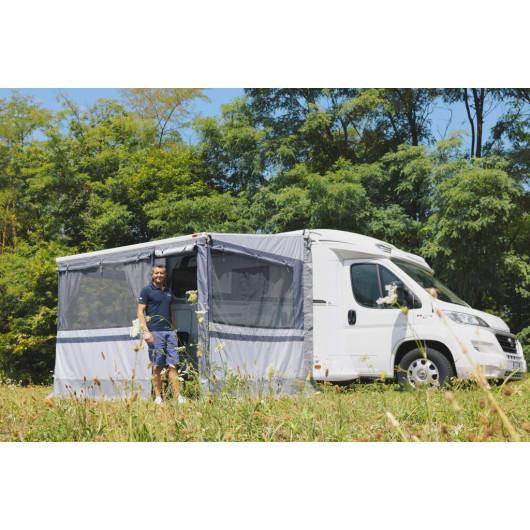 Auvent Privacy Room CS Light Caravanstore et F35 pro | habillage de store fourgon et caravane