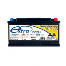 Batterie de service ExtraPOWER lithium 12 V 100 Ah pour van, fourgon aménagé, camping-car ou bateau