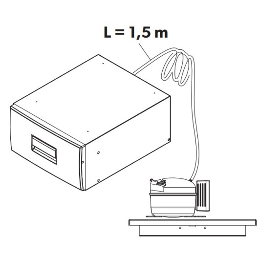 CoolMatic CD 30S Dometic | Réfrigérateur 12/24V à compression façade inox pour bateau ou van aménagé | groupe froid déporté