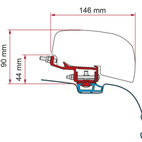 FIAMMA Adaptateur F40Van | VW T5 T6 T6.1 avec rail C