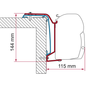 Kit fixation store Fiamma F45 sur Rapido Série 6 depuis  2024 | accessoire paroi camping-car