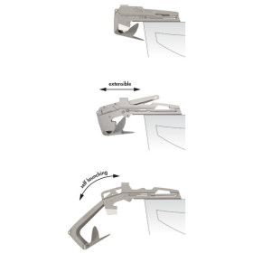 Davier extensible Mr Fantastic inox Osculati | davier télescopique en inox pour ancre de bateau