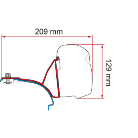 Kit de montage pour FIAMMA F43Van spécial VW T5 T6 T6.1 avec rail C | installation store van aménagé