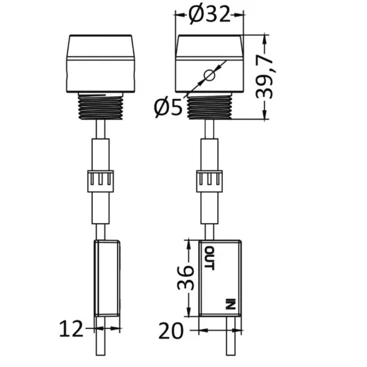 Projecteur sous-marin LED 12/24 V Osculati | Projecteur sous-marin | Dimensions